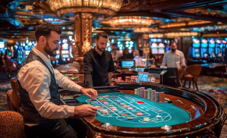 Studio roulette Spadegaming menampilkan roda fisik dan statistik real-time